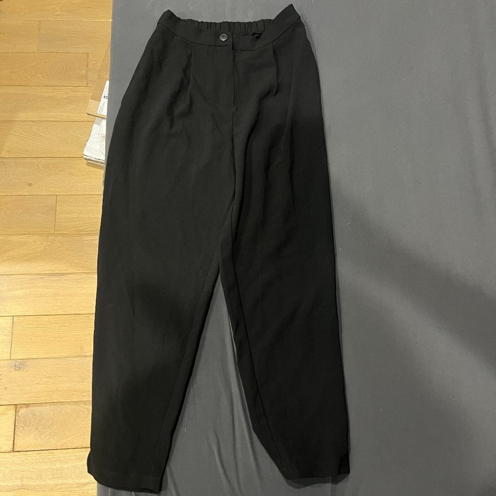 H&M | Womens Black Stretchy Wide Trouser Pants